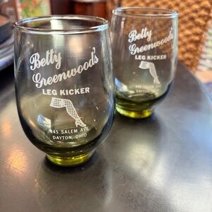 2 Vintage Betty Greenwood’s Leg Kicker Glasses